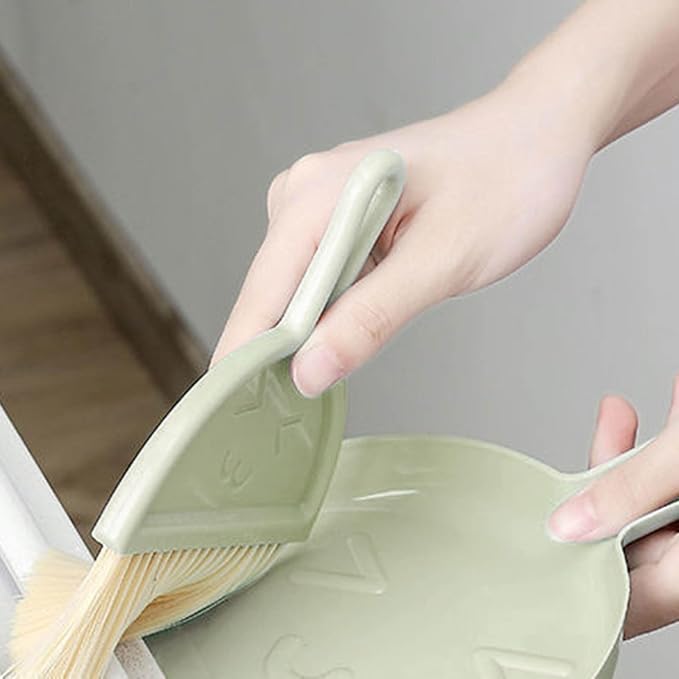 Broom with Dustpan Combo Set, Compact Lightweight Handheld Dust Pan with Handle - Image 3