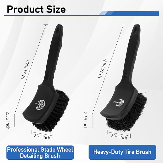 2Pack Car Tire & Wheel Brush Set - Image 2