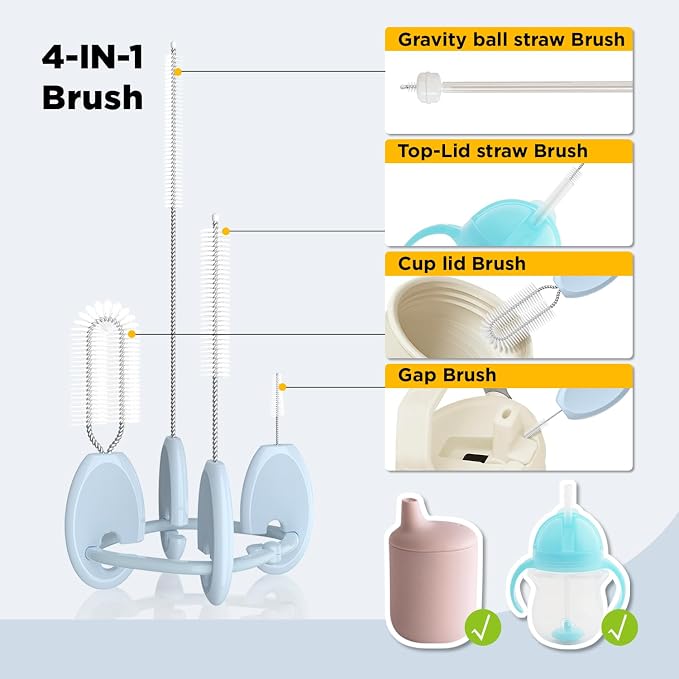 Baby Straw Brush Set, 4 Piece Cleaner Kit - Image 3