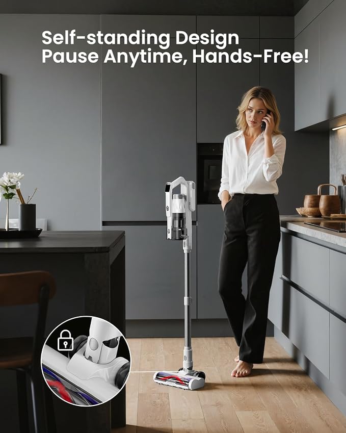 Cordless Vacuum Cleaner for Home, Upgraded 60Kpa Powerful Suction Pet Hair - Image 5