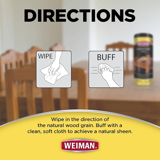 Weiman Wood Polish and Cleaning Wipes, - Image 4