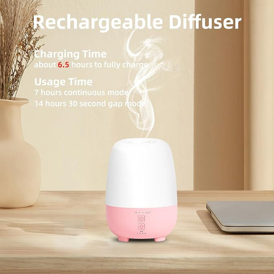 Cordless Essential Oil Diffuser 150ML, Rechargeable Battery, 7H Runtime - Image 2