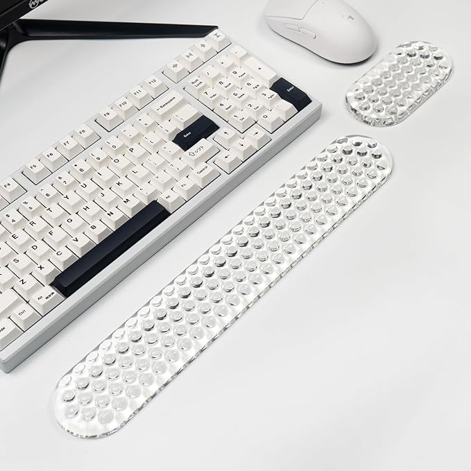 Gel Keyboard and Mouse Wrist Rest Set – Clear Cute Wrist Rest - Image 2