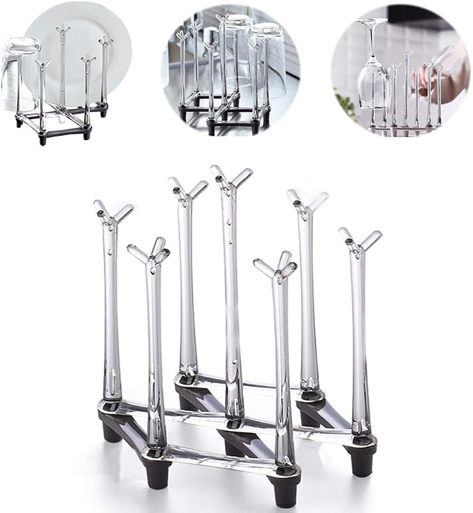 Marbrasse Retractable Cup Drying Rack, Drinking Glass and Sports Bottle Drainer - Image 4
