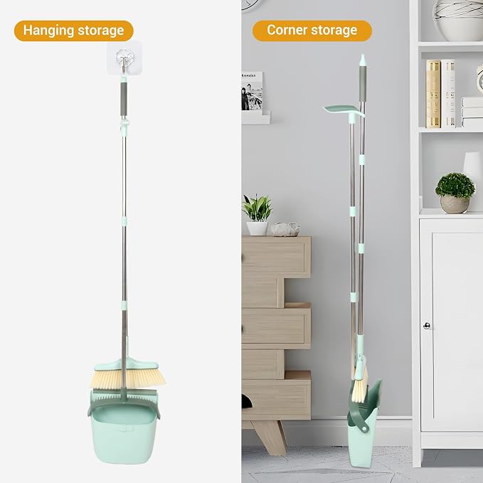 Broom and Dustpan Set, Long Handle Broom and Dustpan Set, Broom - Image 7
