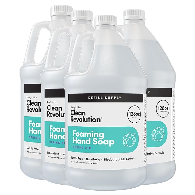 Clean Revolution Foaming Hand Soap Refill Supply Container, Ready to Use Formula by CleanRevolution