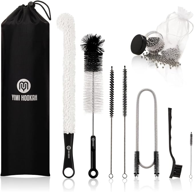 Yimi Hookah® Cleaning Kit | Flexible Drain Brush | V Shape Angled Brush | Test by YIMI+HOOKAH