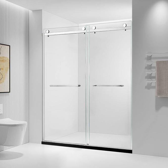 Shower Door, 56-60" W x 74" H Framed Double Sliding Shower Door by MersvitonShowerDoor