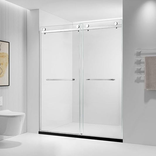 Shower Door, 56-60" W x 74" H Framed Double Sliding Shower Door by MersvitonShowerDoor