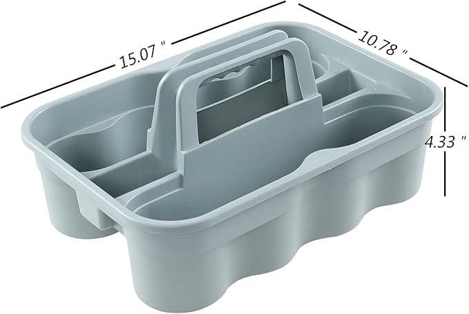 6-Pack Plastic Storage Caddy, Cleaning Caddy - Image 3