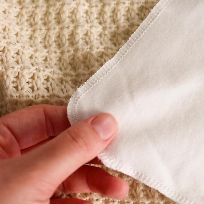 Reusable Baby Wipes, 25 Washable Cloth Wipes per Pack, 100% Cotton, Soft and - Image 7