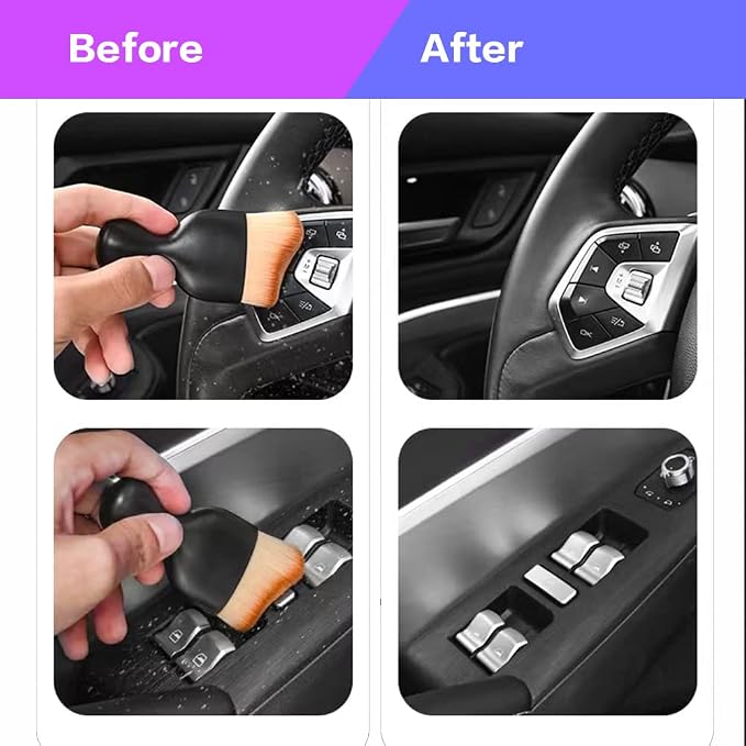 Car Interior Detailing Brush, Soft Bristle Cleaning Brush Car Detailing Brush - Image 7