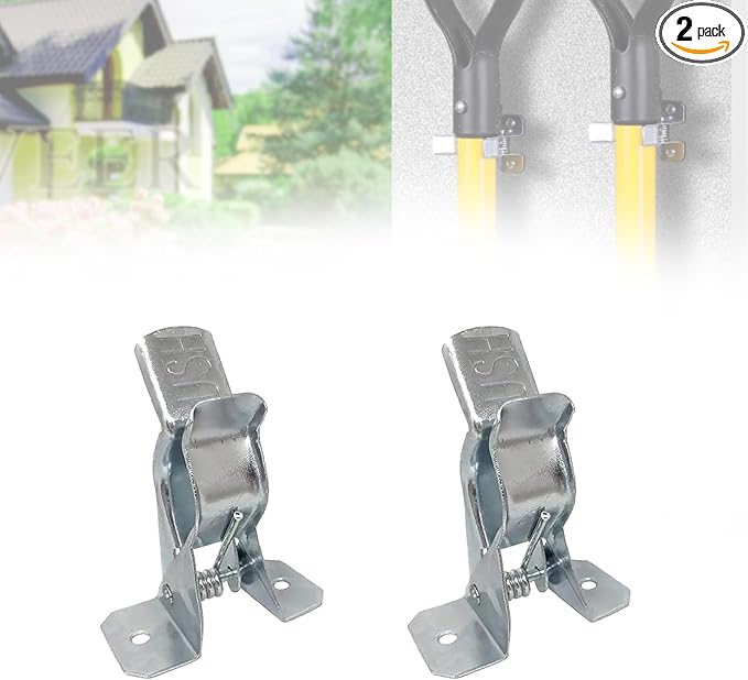 2 Pack Broom Holder Heavy Duty Rust Resistant Metal Wall Mounted Space Saving by Unknown