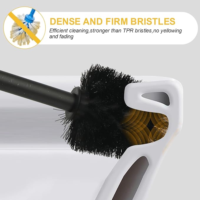 BESy Toilet Brush and Holder, Toilet Cleaner Bowl Set - Image 6