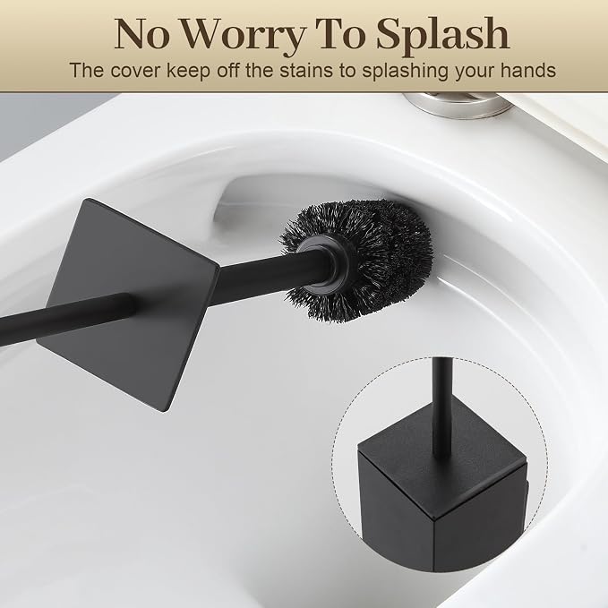 Toilet Brush and Holder Wall Mounted, Bathroom Toilet Brush, Drill or 3M - Image 4