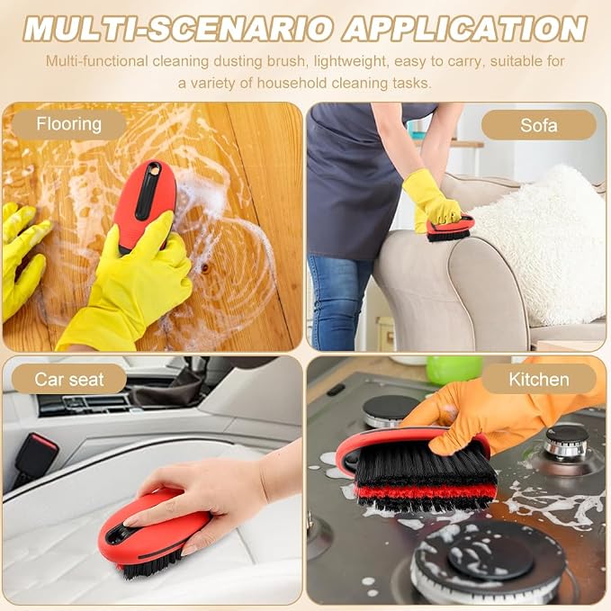 Carpet Brush, Scrub Brush Carpet Scrubber Stiff Bristle Detailing Scrub Brushes - Image 9