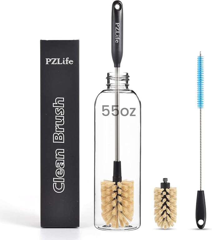 2-in-1 Water Bottle Brush, Water Bottle Cleaner & Straw Brush Cleaning by PZLife-Yourdailylifehelper
