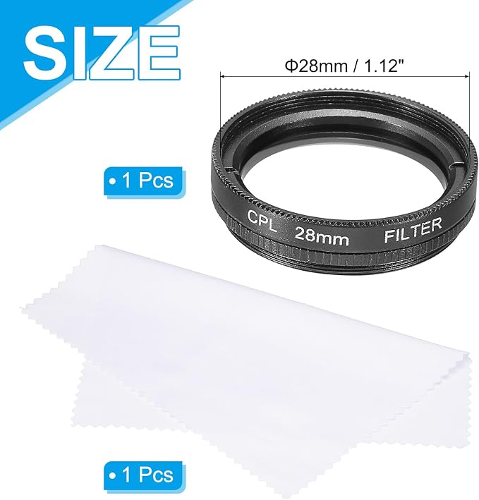 MECCANIXITY 28mm Circular Polarizer Filter, Double Sided Multi-Layer Coatings - Image 2