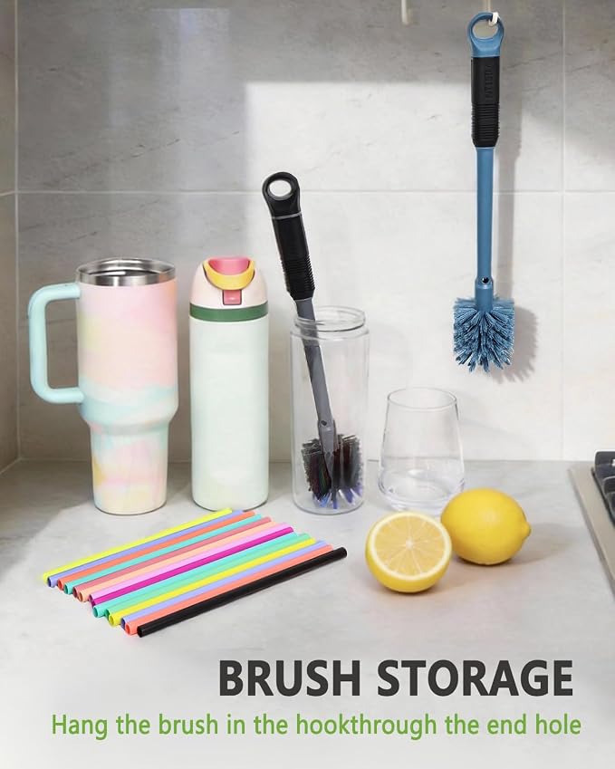 2-in-1 Bottle Brush Cleaner Kit Set, Long Water Bottle Cleaning Brushes - Image 7