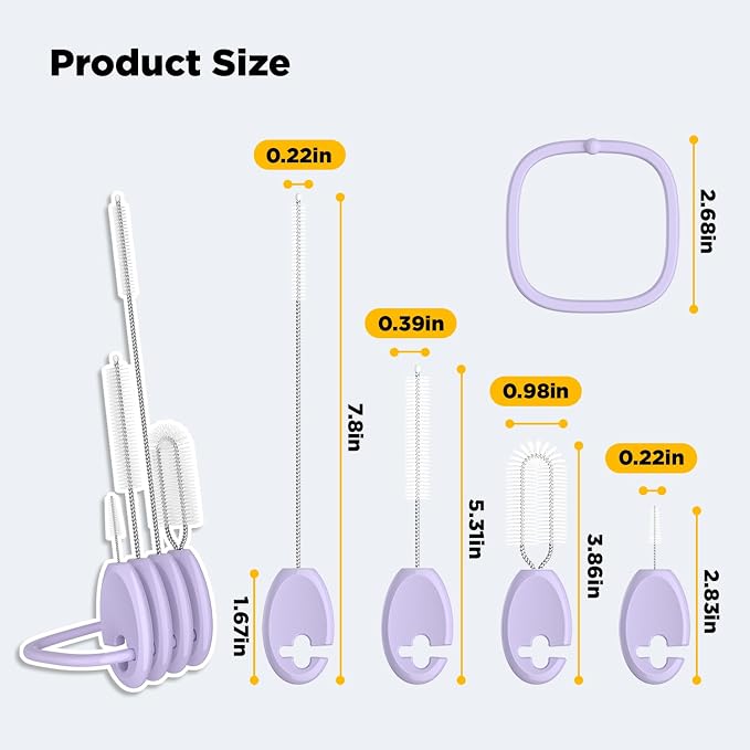 Baby Straw Brush Set, 4 Piece Cleaner Kit - Image 2