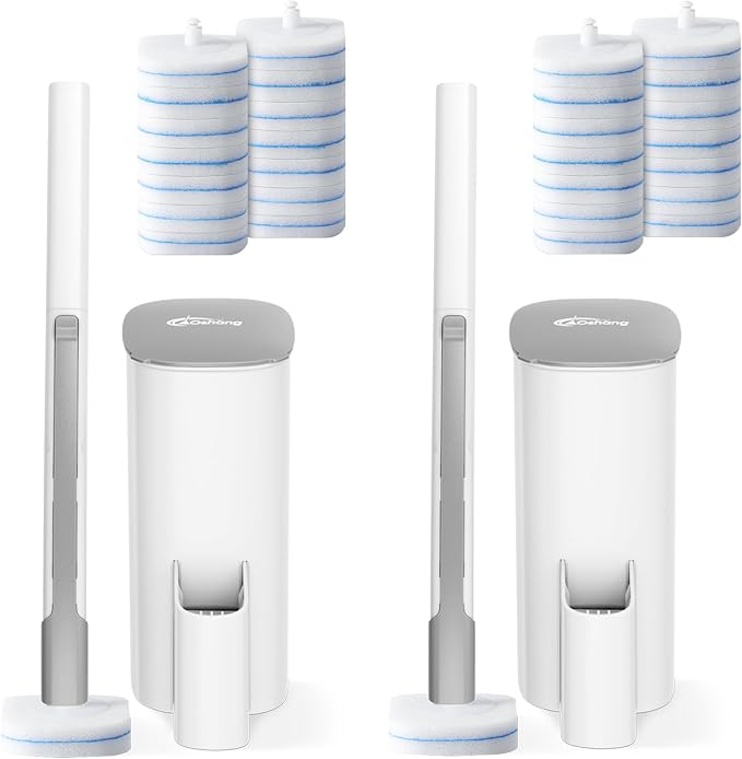 oshang Disposable Toilet Brush 2 Pack- Toilet Bowl Cleaner, Toilet Cleaning by oshang