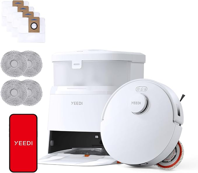 Yeedi M12 Ultra Plus Robot Vacuum and Mop, Upgrade 11800Pa Strong Suction by yeedi