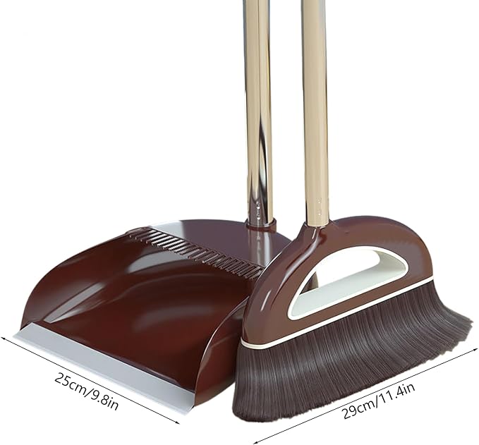 Long Handled Broom and Dustpan Set, 88cm Indoor Broom - Image 4