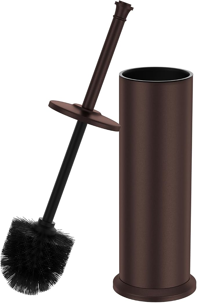 Bronze Toilet Brush and Holder，Extra Long Handled Toilet Brush by UNCONSIL