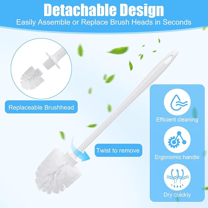 JIEYAO 15 Pcs Heavy Duty Toilet Brush, 14.2 Inch Commercial Toilet Bowl Brush - Image 4