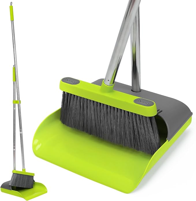 Broom and Standing Dustpan Set 50” Angle Broom by KalTell