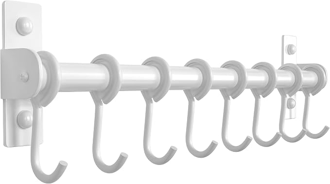 Dseap Kitchen Utensil Holder Hanger, Pot and Pan Rack Wall Mount, Kitchen Rail by Dseap