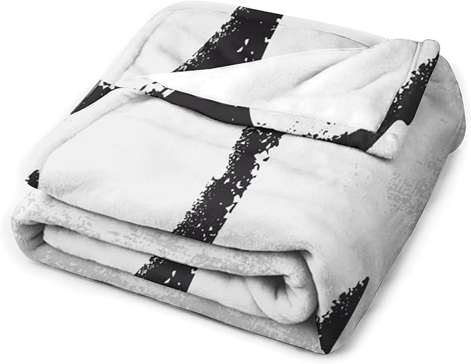 Nautical Anchor Blanket Modern Abstract Light Grey Black Anchor Art Print Soft Cozy Lightweight Throw Blanket for Women Men Bedroom Living Room Dorm Chair Sofa Travel 70x80in