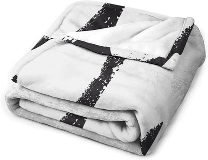 Nautical Anchor Blanket Modern Abstract Light Grey Black Anchor Art Print Soft Cozy Lightweight Throw Blanket for Women Men Bedroom Living Room Dorm Chair Sofa Travel 70x80in
