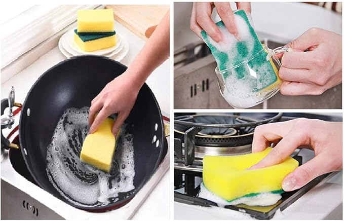 Sponge Individually Wrapped，Kitchen Dishwashing Sponge Scouring Pad Dishcloth - Image 7