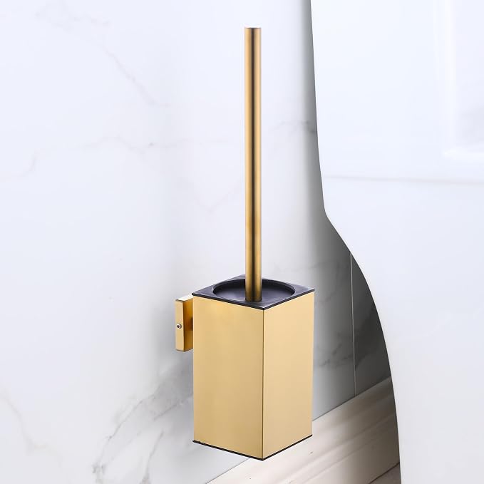 Toilet Bowl Brush and Holder Square, Stainless Steel Square Wall Mounted Toilet - Image 3