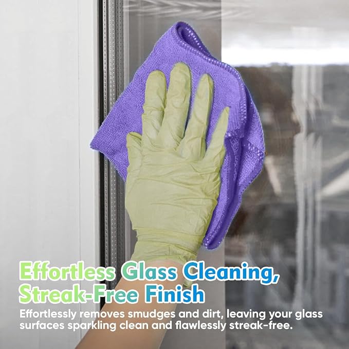 HOMEXCEL Microfiber Cleaning Cloth 12 Pack 12.5 x 12.5 Inch Microfiber Towels - Image 3