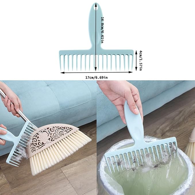 2 Pack Broom Cleaning Tool Hair Removal Comb Cleaner - Image 2