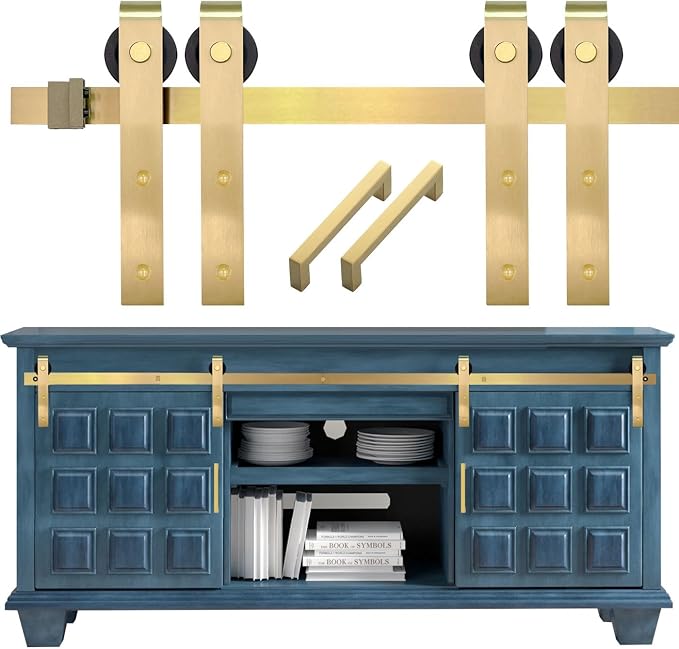 Rio Salto Mini Gold Barn Door Hardware Kit by RioSalto