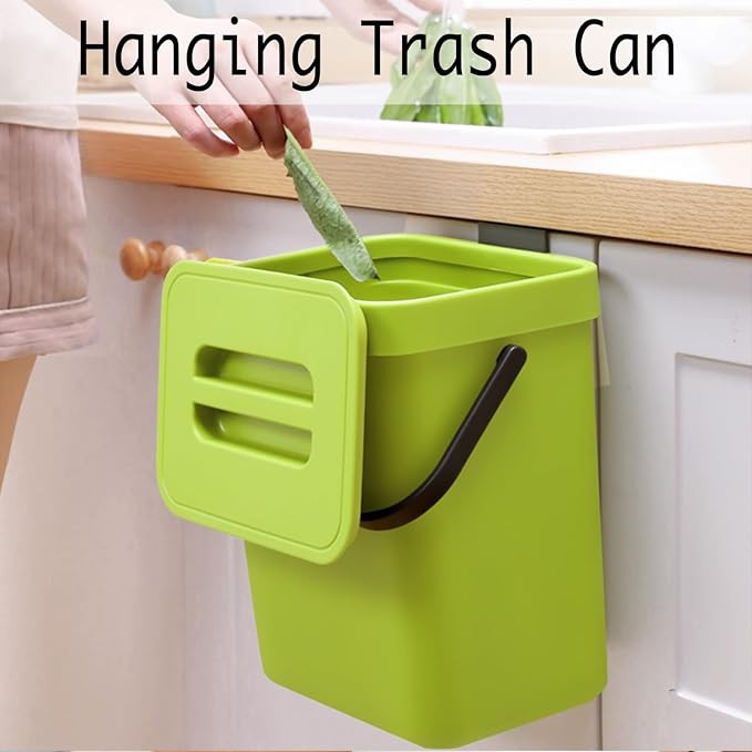 LALASTAR Small Plastic Trash Can, Hanging Small Trash Can - Image 2