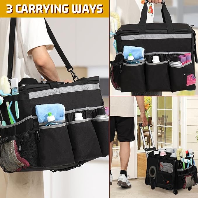 Rolling Cleaning Caddy, Cleaning Supplies Organizer - Image 7