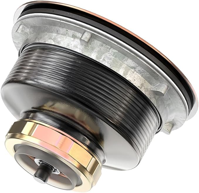 KONE Copper Sink Drain 3.5 Inch Kitchen Sink Drain Assembly Stainless Steel - Image 3