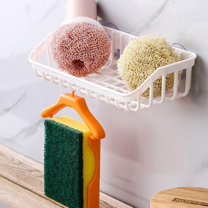 Pink Multifunctional Drain Rack, Hanging Storage Rack Drain Rack Sink Shelf - Image 5