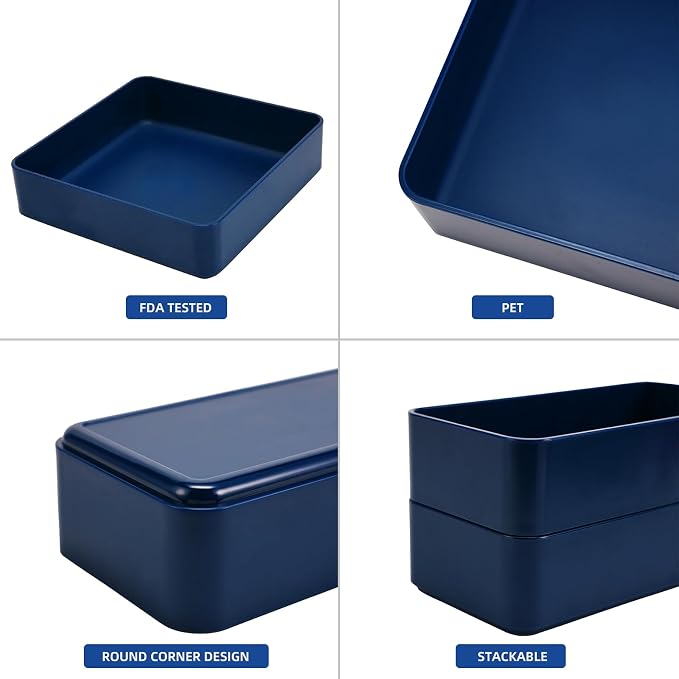 11-Piece Stackable Drawer Organizer Set, Stationery, Utensils in Bathroom - Image 7