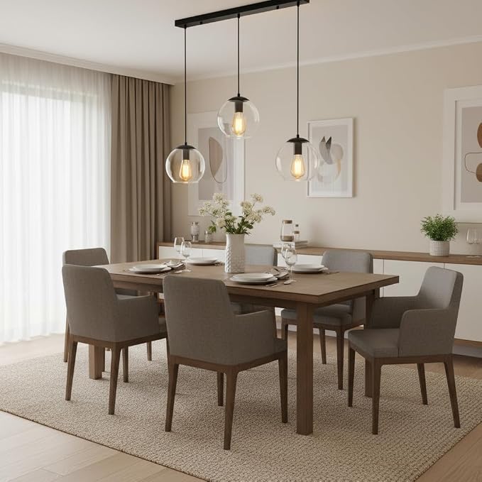 Globe Pendant Light, Modern Hanging Lighting Fixture, Classic Cluster Chandelier - Image 2