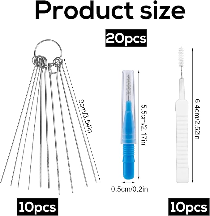 40pcs Shower Head Cleaning Tool Kit, 2 Designs Showerhead Cleaner Brushes and - Image 2