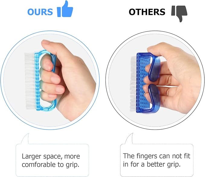 Handle Grip Cleaning Nail Brush, Larbois Nail Brushes Hand Fingernail Brush - Image 3