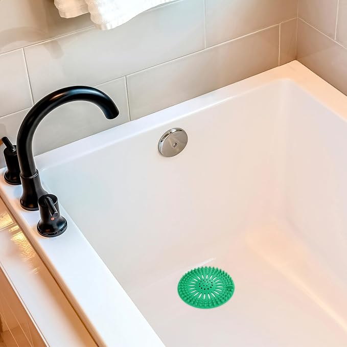 Drain Hair Catcher Durable Silicone Hair Stopper Shower Drain Covers - Image 9