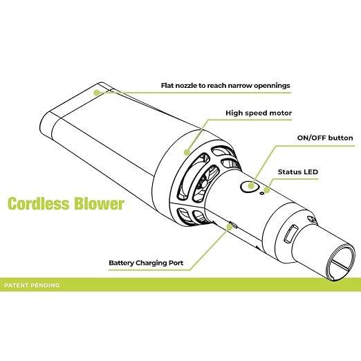 Outdoor Broom with Built-in Lightweight Rechargeable Cordless Mini Leaf Blower - Image 7