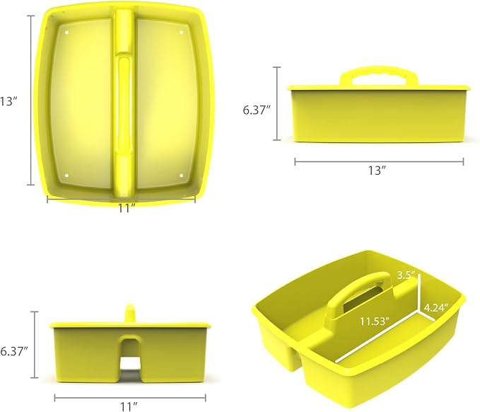 Storex 2-Compartment Large Craft Caddy – Multipurpose Classroom Organizer - Image 8