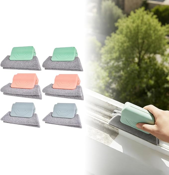 Magic Window Track Cleaner, 2026 New Window Groove Cleaning Brush Tools Set by Juvhot